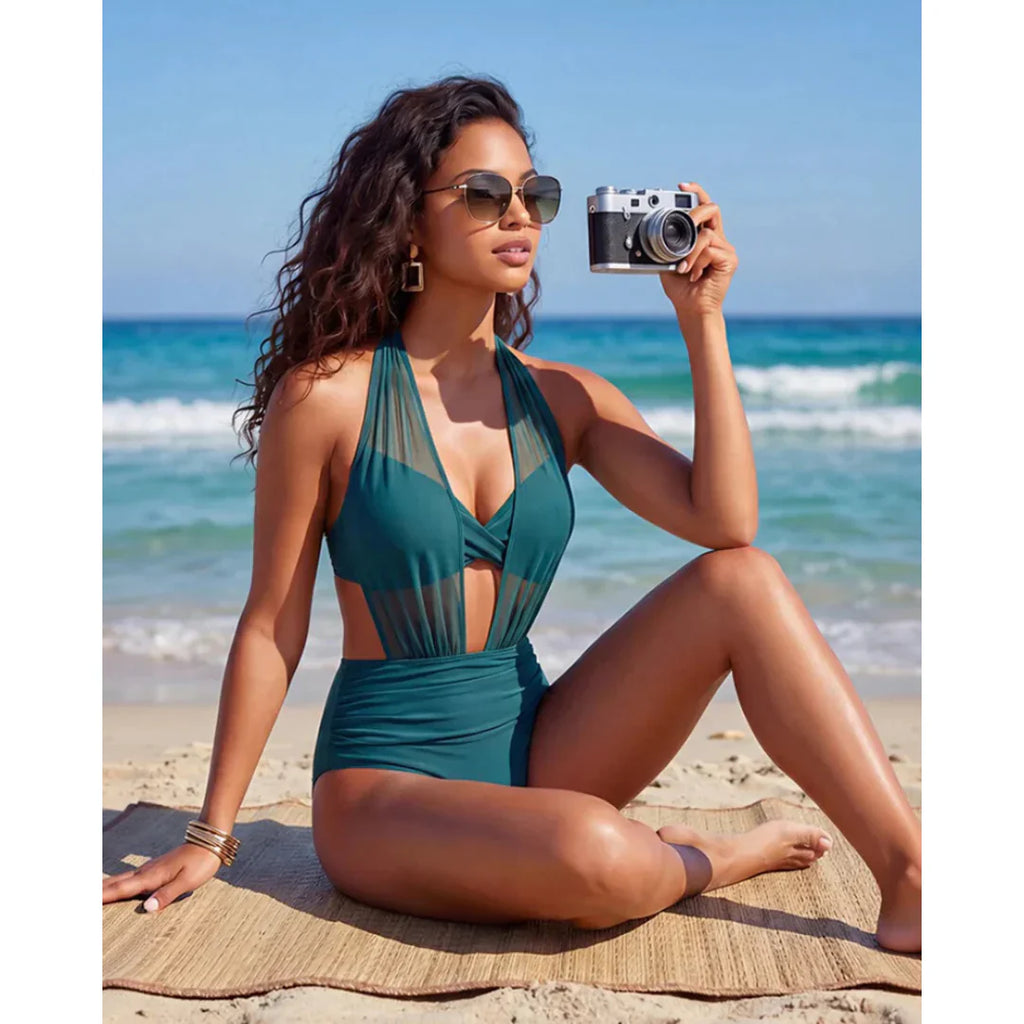 THE MÉLINE — Bikini con inserto in rete rimovibile