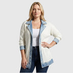 THE LIORÀ — Giacca in denim lavorata a maglia