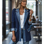 THE LIORÀ — Giacca in denim lavorata a maglia