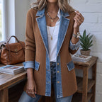 THE LIORÀ — Giacca in denim lavorata a maglia