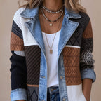 THE LIORÀ — Giacca in denim lavorata a maglia