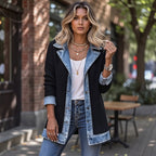 THE LIORÀ — Giacca in denim lavorata a maglia